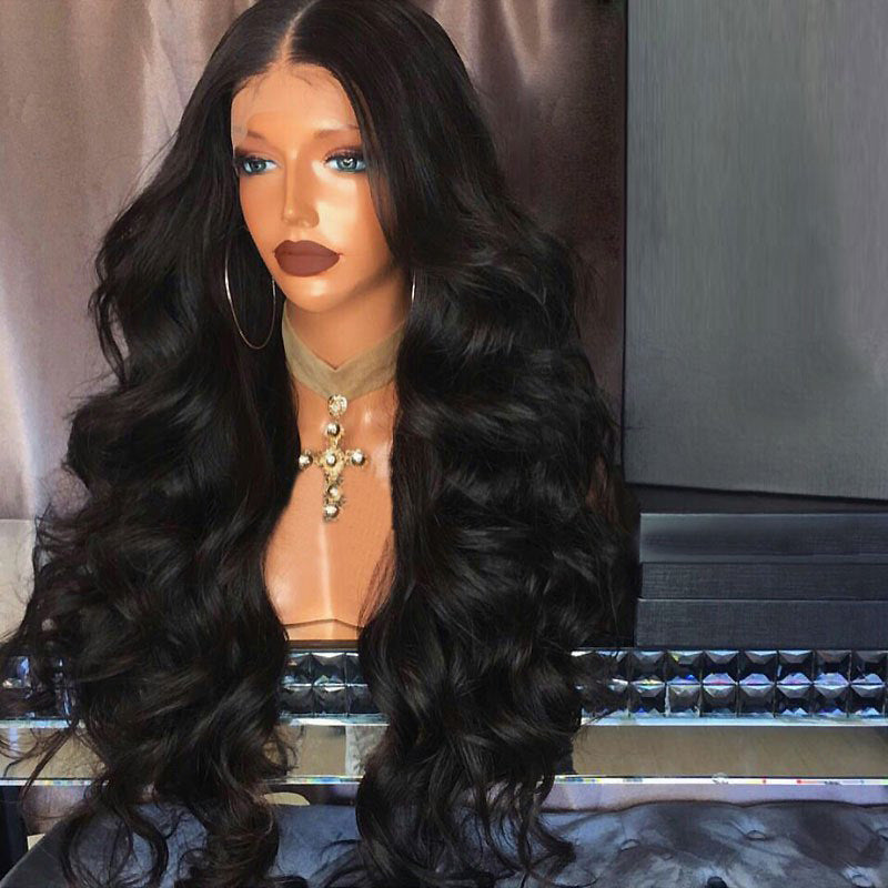 Wig Black Big Wave Ladies Wig Fashion African Curly Hair Customizable Front Lace Wig Wig Black Big Wave Ladies Wig Fashion African Curly Hair Customizable Front Lace Wig